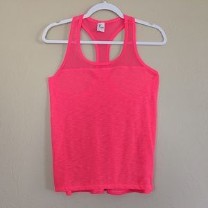 NWOT BRIGHT CORAL MESH WORKOUT TANK TOP
